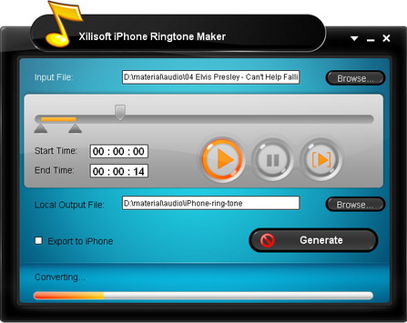 Xilisoft iPhone Ringtone Maker 3.0.3.0802 Multilanguage, Crea melodías para iPhone utilizando canciones o vídeos