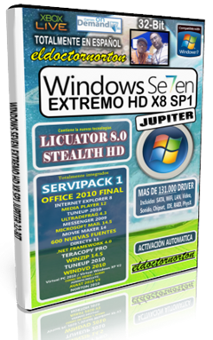 Windows 7 Extremo HD X8 Jupiter. Español
