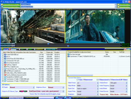Ez Video Studio 1.0.0.5, Un práctico editor de vídeo para cortar, unir o convertir vídeos (2D a 3D)